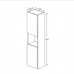 Стилна колонка за баня EKA TWIN от Flexmebel (България)
